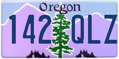 OR license plate 142QLZ