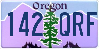 OR license plate 142QRF