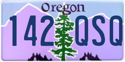 OR license plate 142QSQ