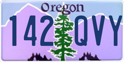 OR license plate 142QVY