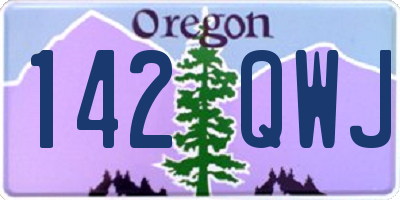 OR license plate 142QWJ