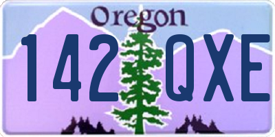 OR license plate 142QXE