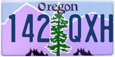OR license plate 142QXH