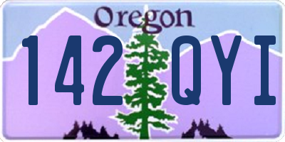 OR license plate 142QYI