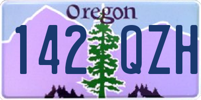 OR license plate 142QZH
