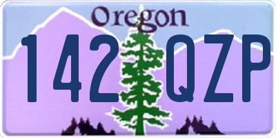 OR license plate 142QZP