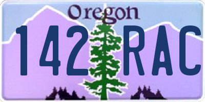 OR license plate 142RAC