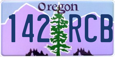 OR license plate 142RCB