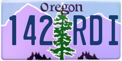 OR license plate 142RDI