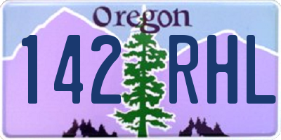 OR license plate 142RHL