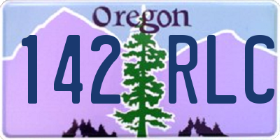 OR license plate 142RLC