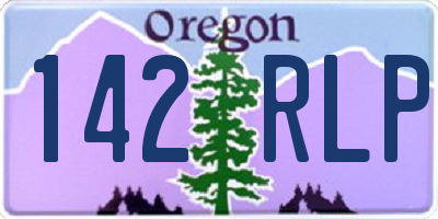 OR license plate 142RLP