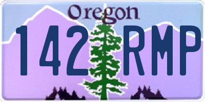 OR license plate 142RMP