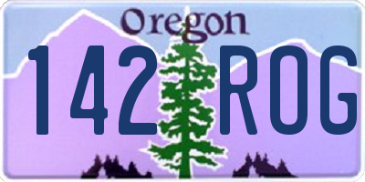 OR license plate 142ROG