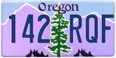 OR license plate 142RQF