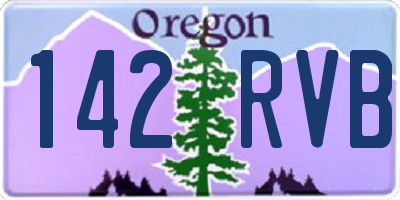 OR license plate 142RVB
