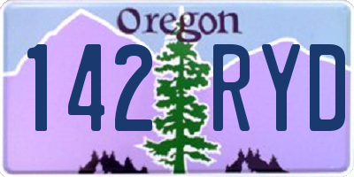 OR license plate 142RYD