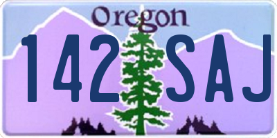 OR license plate 142SAJ