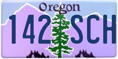 OR license plate 142SCH
