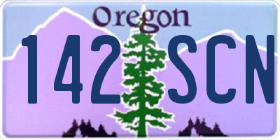 OR license plate 142SCN