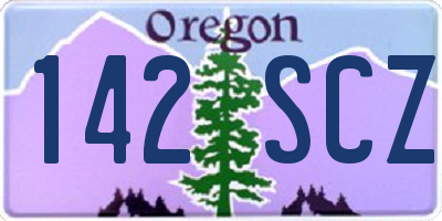 OR license plate 142SCZ