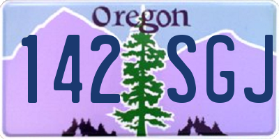 OR license plate 142SGJ