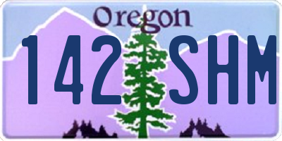 OR license plate 142SHM