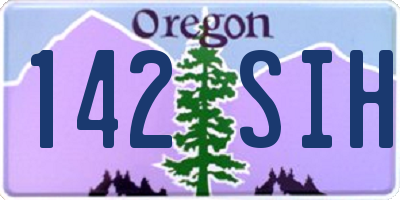 OR license plate 142SIH