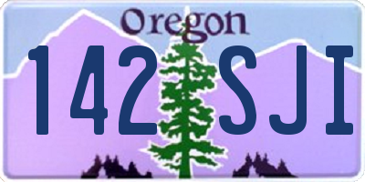 OR license plate 142SJI