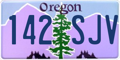 OR license plate 142SJV