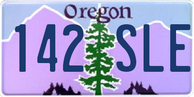 OR license plate 142SLE