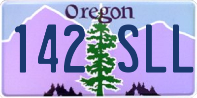 OR license plate 142SLL