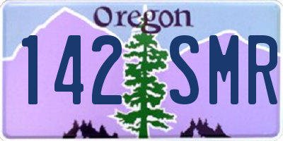 OR license plate 142SMR