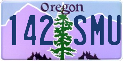 OR license plate 142SMU