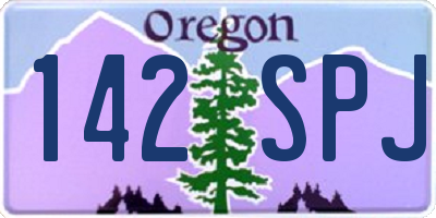 OR license plate 142SPJ