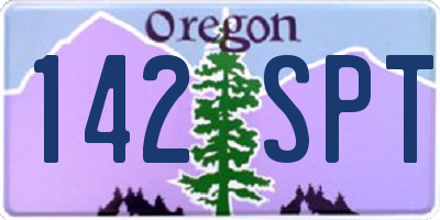 OR license plate 142SPT