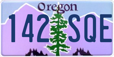 OR license plate 142SQE