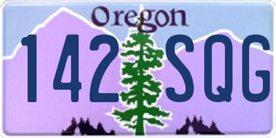 OR license plate 142SQG