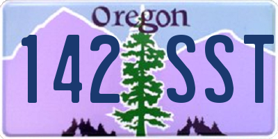 OR license plate 142SST