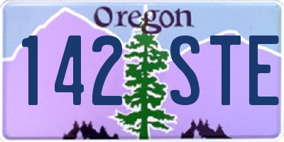 OR license plate 142STE