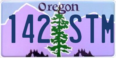 OR license plate 142STM
