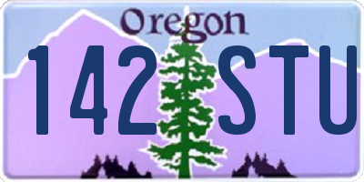 OR license plate 142STU