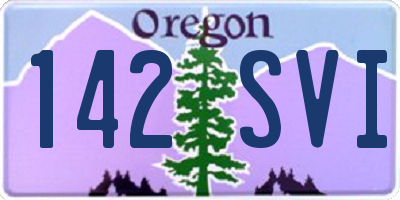 OR license plate 142SVI