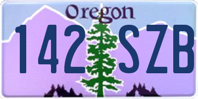 OR license plate 142SZB