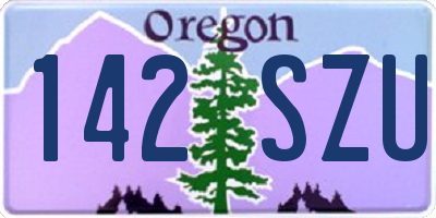 OR license plate 142SZU