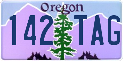 OR license plate 142TAG