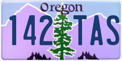 OR license plate 142TAS