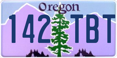 OR license plate 142TBT