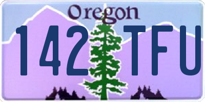 OR license plate 142TFU