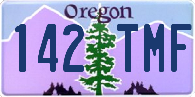 OR license plate 142TMF